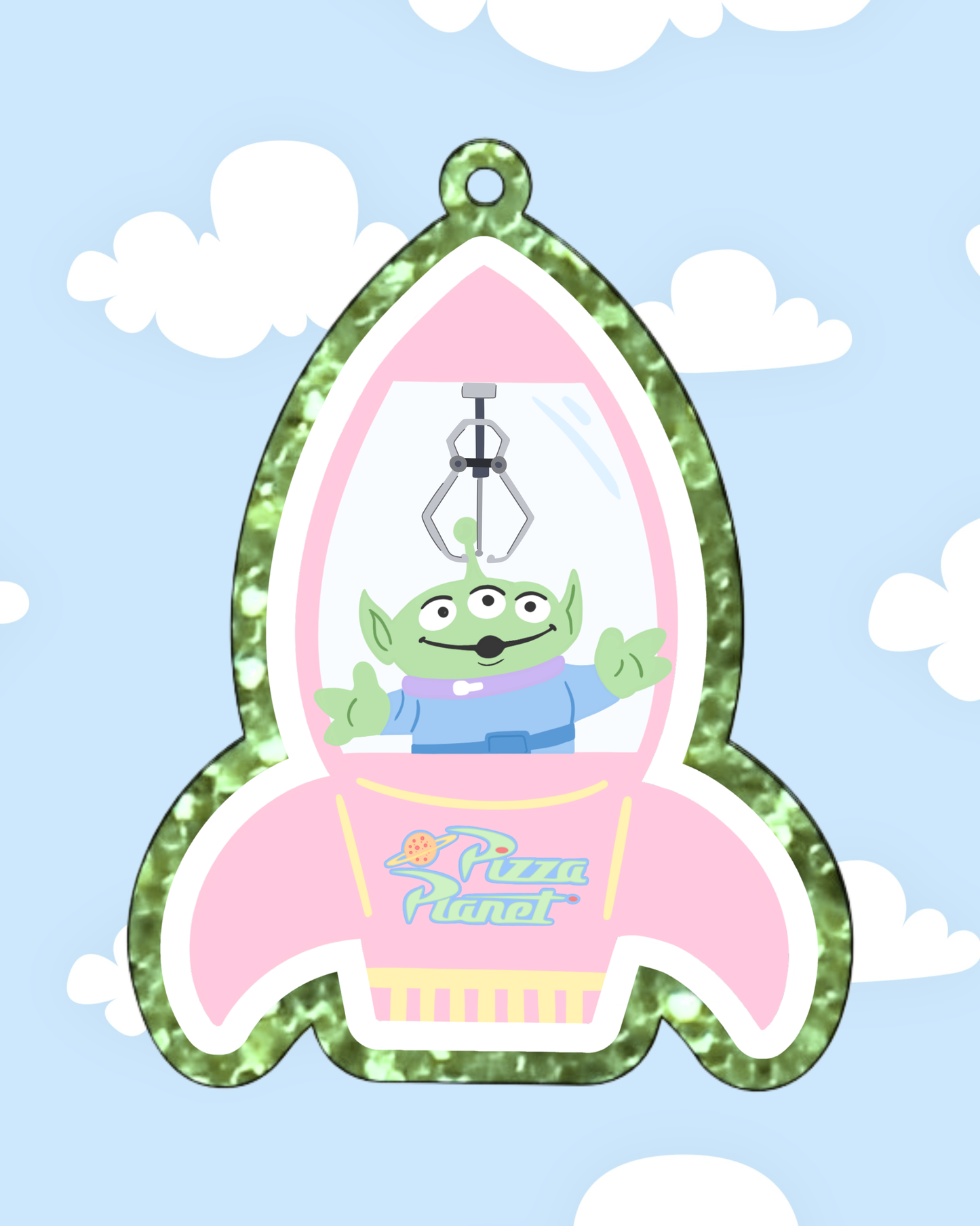 Alien Spaceship Bag Charm
