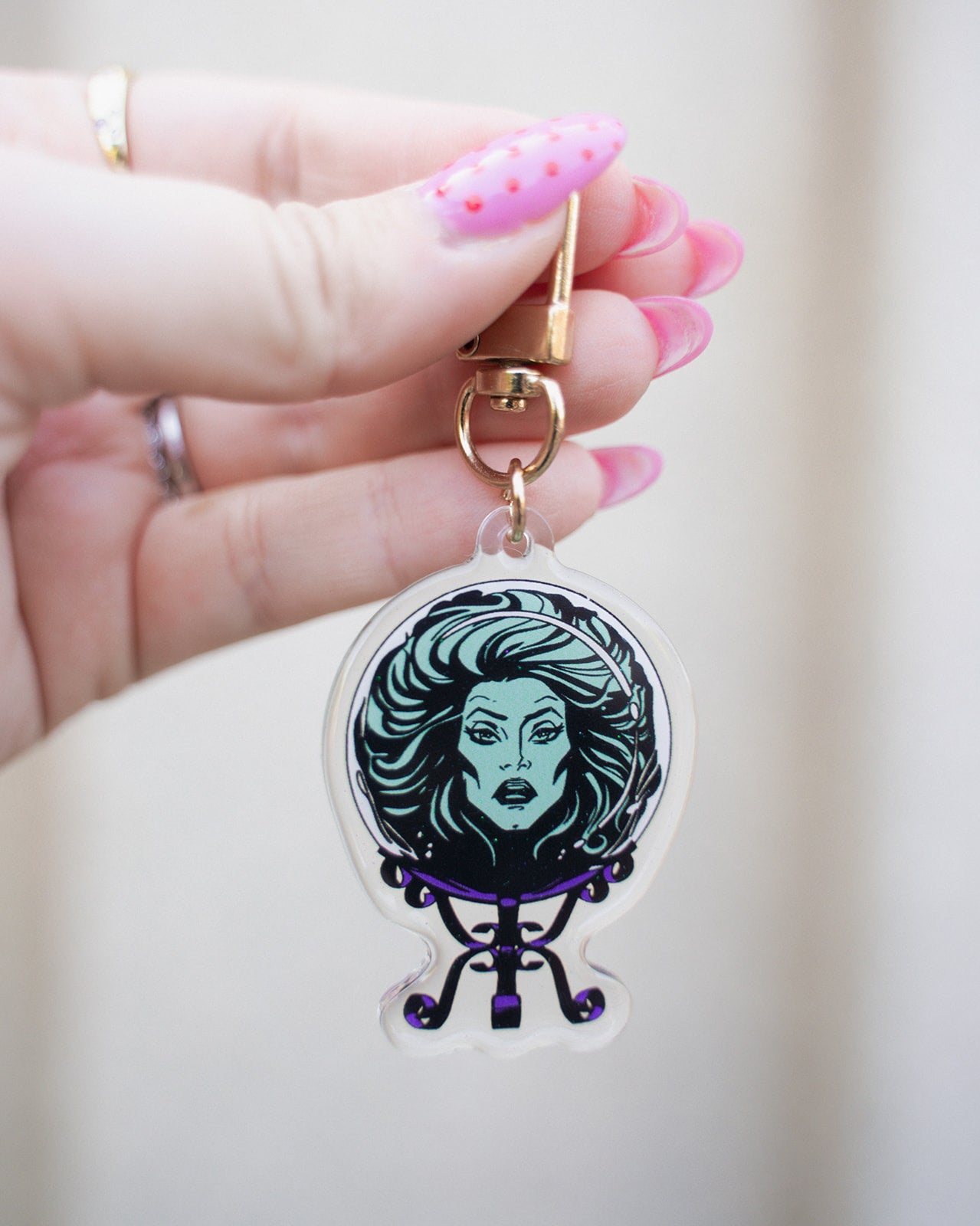 Crystal Ball Bag Charm