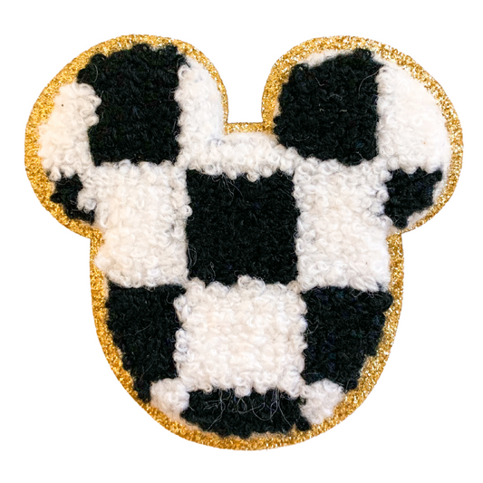 Black Check Mouse Patch