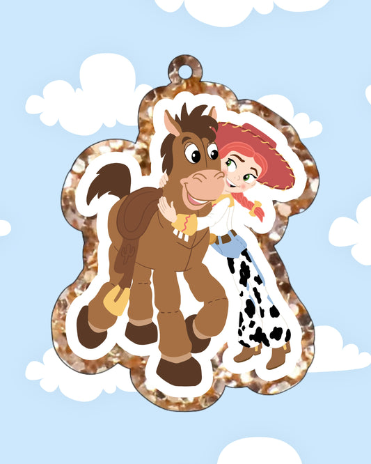 Cowgirl & Horse Bag Charm