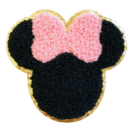 Pink Bow Mouse Patch