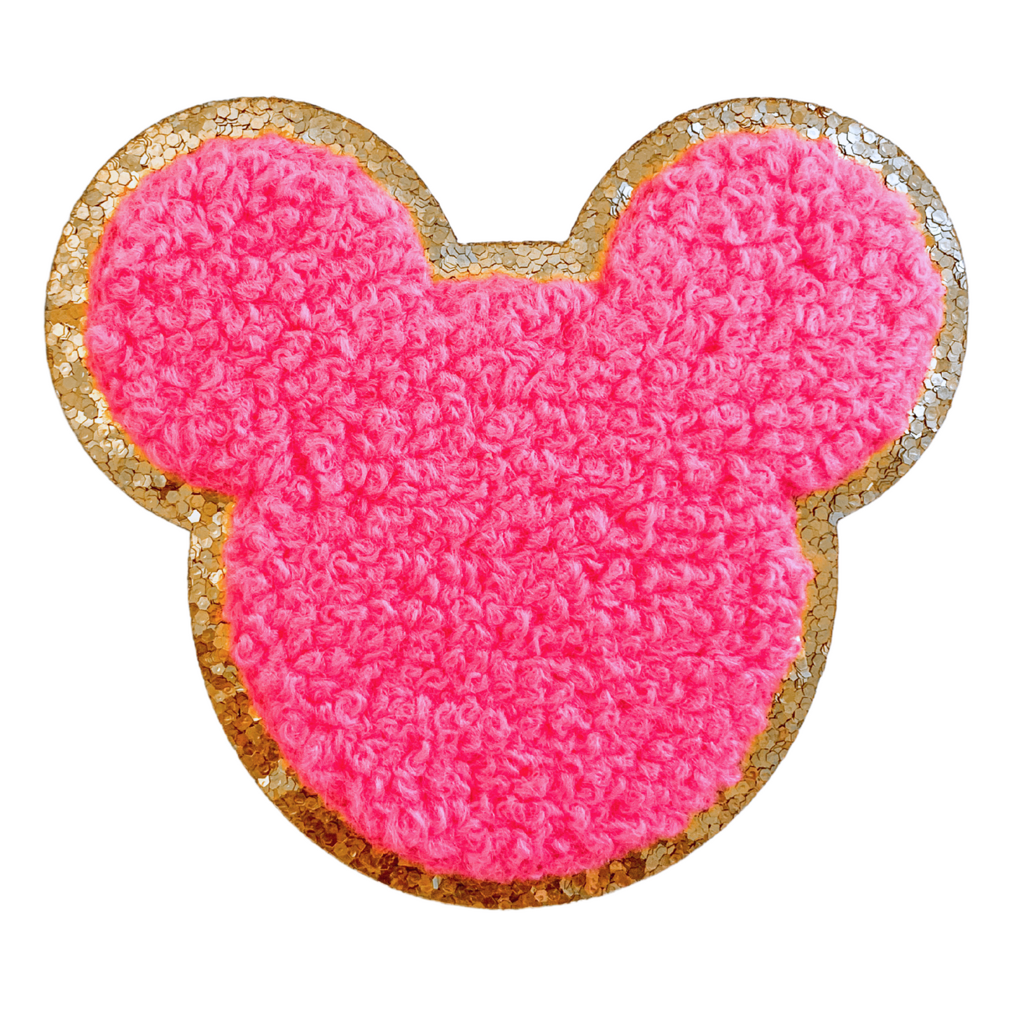 Hot Pink Mouse Head Patch