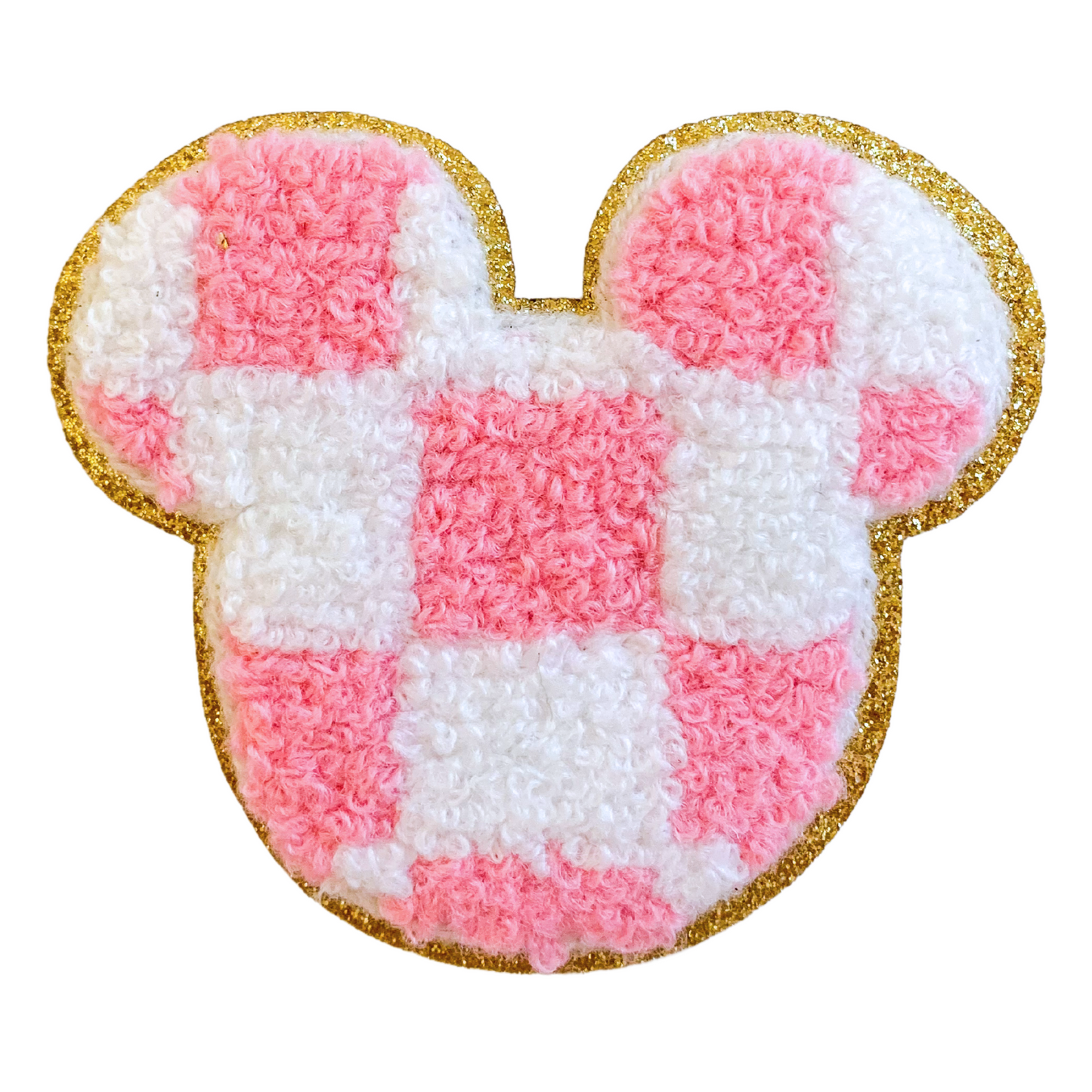 Pink Check Mouse Patch