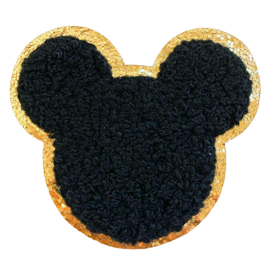 Black Mouse Head Patch