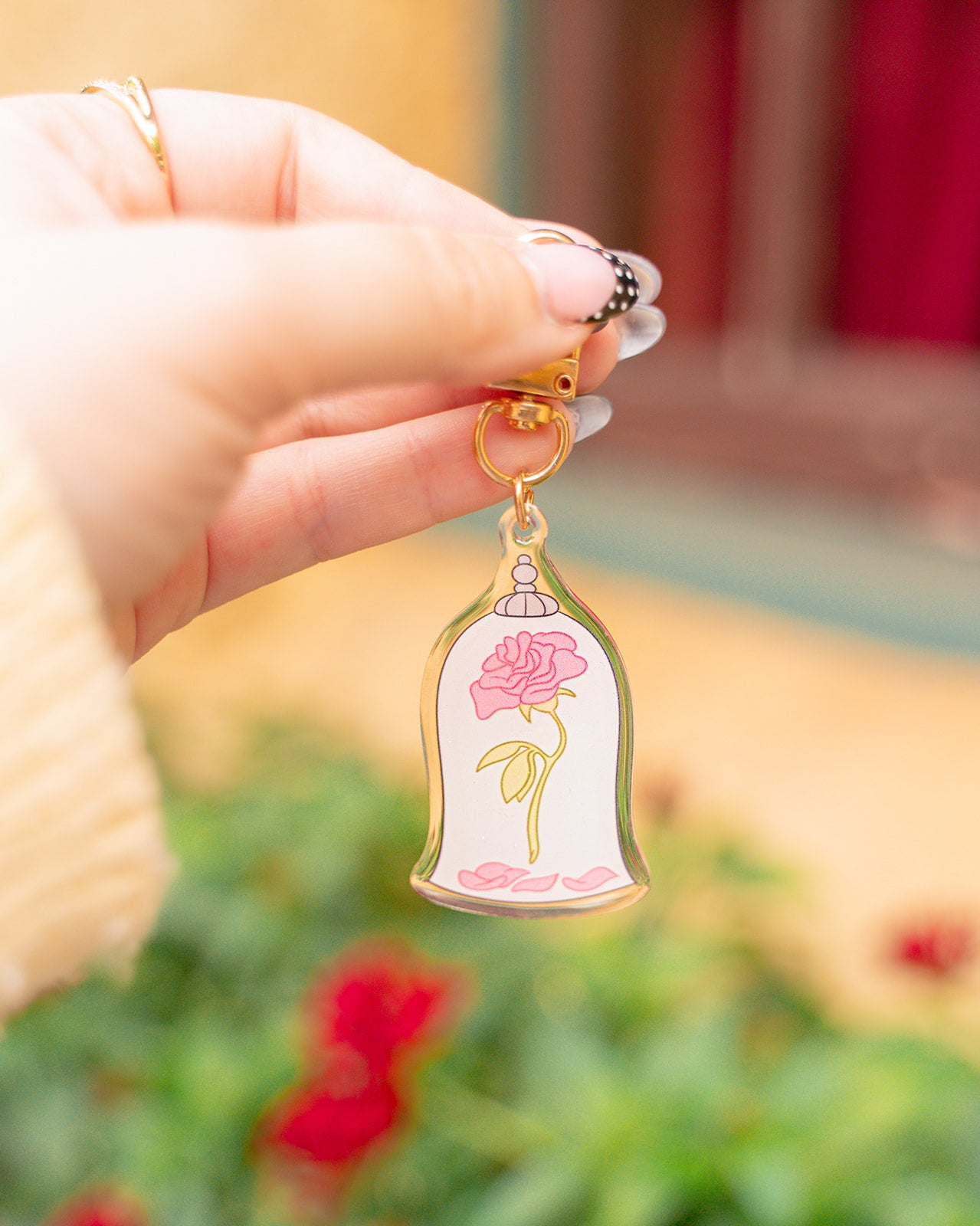 Enchanted Rose Bag Charm