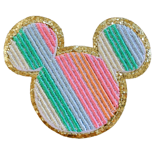 Rainbow Mouse Head Patch