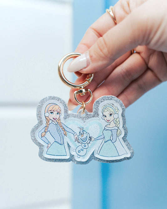 Frozen Hearts Bag Charm