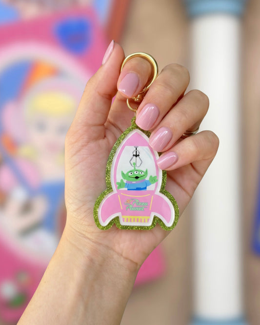 Alien Spaceship Bag Charm