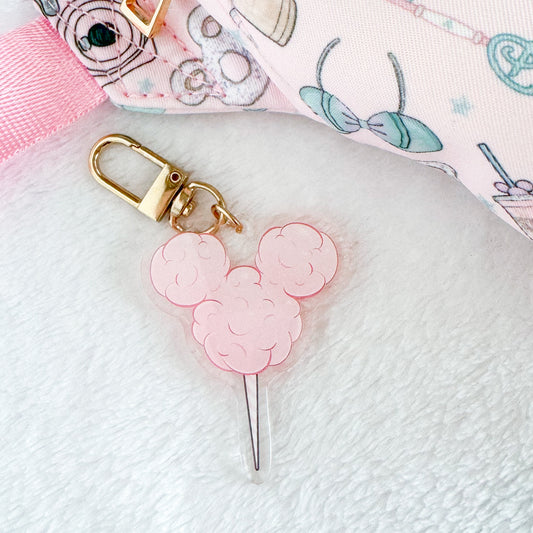 Pink Cotton Candy Bag Charm