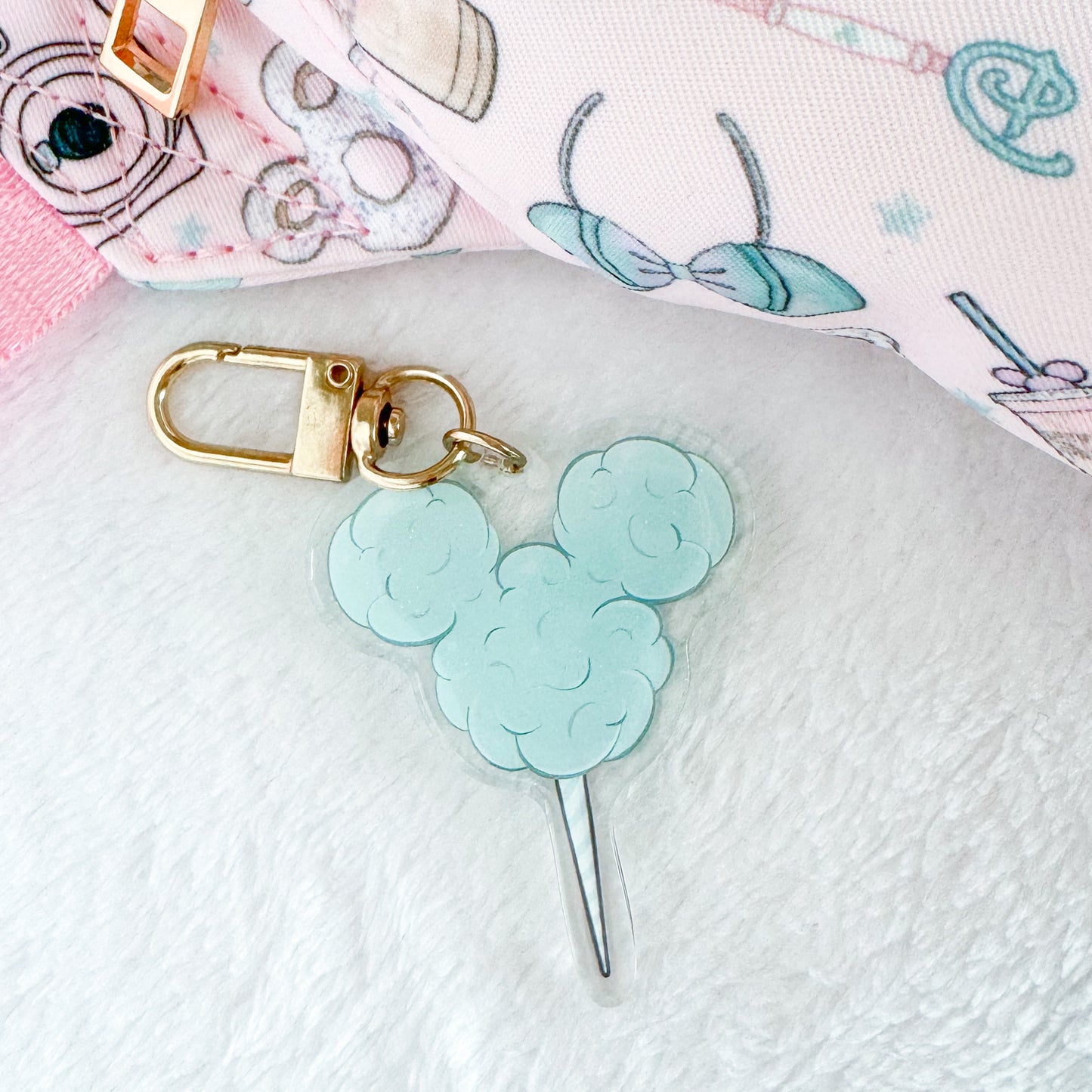 Blue Cotton Candy Bag Charm