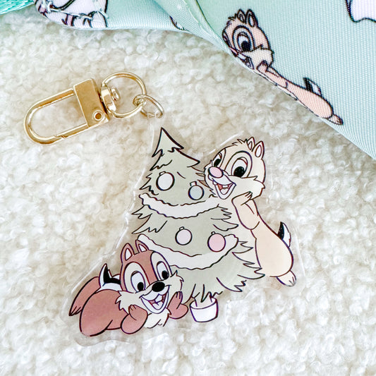 Christmas Chipmunks Bag Charm